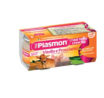 Pappa neonati Plasmon omogeneizzato pappe manzo verdura pastina 190 g x  2pezzi