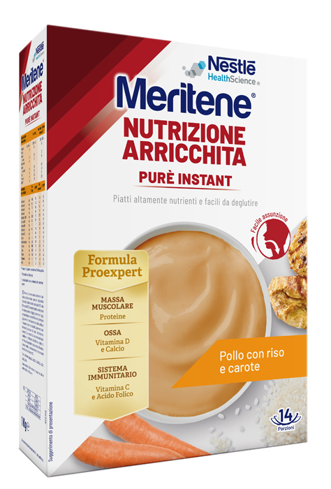 Meritene Pure' Instant Pollo con Riso e Carote 1 kg