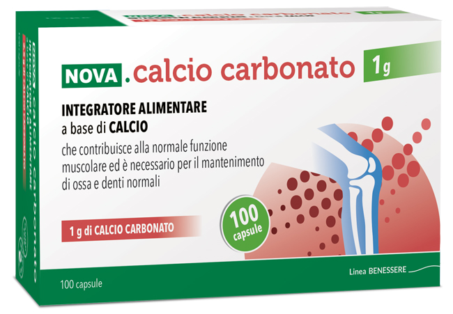 Nova Calcio Carbonato 1 g 100 Capsule