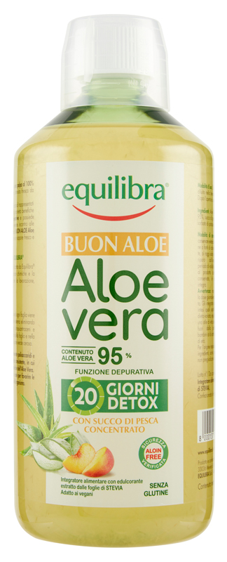 Buon Aloe Vera 95% con Succo di Pesca Concentrato 1 Litro