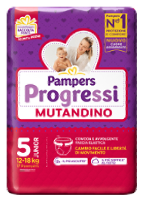 Pampers Progressi Mutandina Junior 17 Pezzi