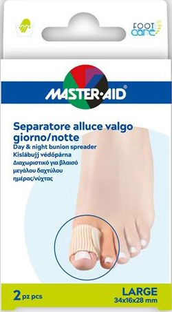 Master-aid Foot Care Divaricatore Alluce Giorno/notte Taglial 2 Pezzi