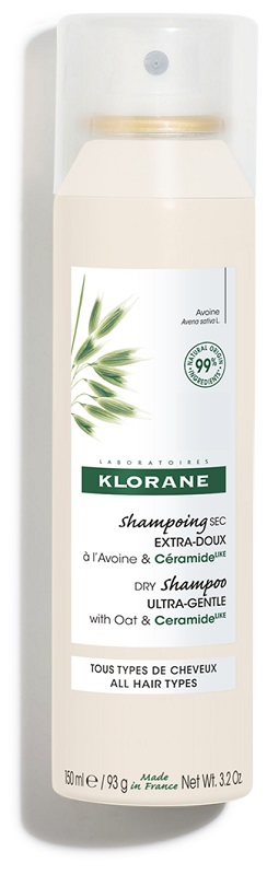 Klorane Shampoo Secco Extra Delicato Avena&ceramide Tutti Itipi di Capelli Spray 150 ml