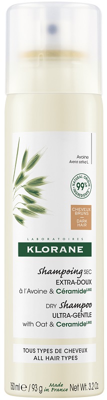 Klorane Shampoo Secco Extra Delicato Avena&ceramide Capelliscuri 150 ml