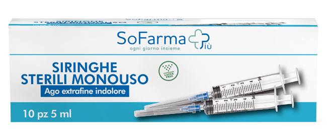 Siringa Sterile 5 ml Ago Sottile 10 Pezzi, compra online su Farmacia delle  Terme