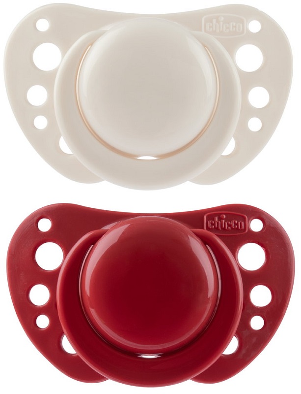 Chicco Succhietti Air Rosso Silicone 6-16 Mesi 2 Pezzi