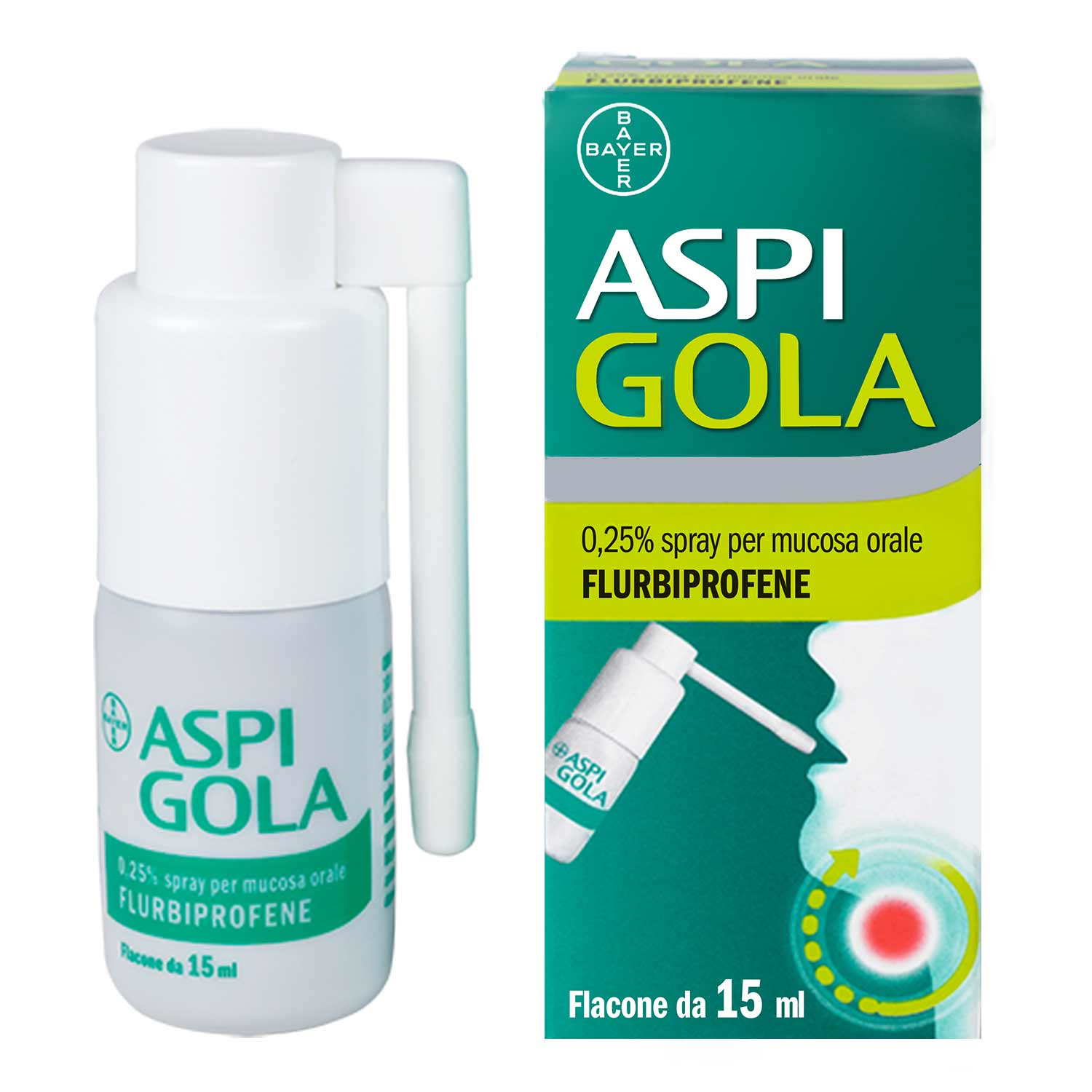 Aspi Gola*spray Mucosa Orale 15 ml 0,25%