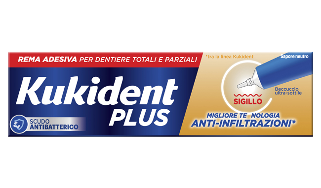 Kukident Plus Crema Adesiva Doppia Azione, Colla per Denti per Dentiere  Totali e Parziali, 3 Confezioni da 35g, Sapore Menta Leggera, Lunga Durata