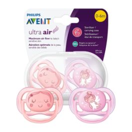 Avent succhietto ultra air collection 6-18 mesi mixed collezione testo 2  pezzi