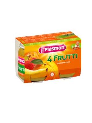 Plasmon Omogeneizzato 4 Frutti 2 x 104 g