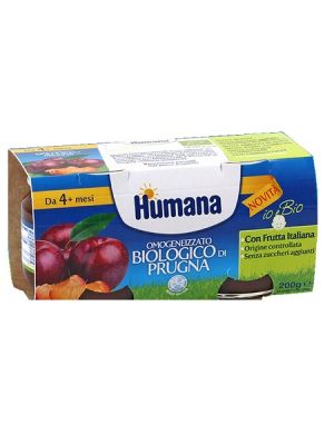 Humana Omogeneizzato Prugna Bio 2 Vasetti 100 g