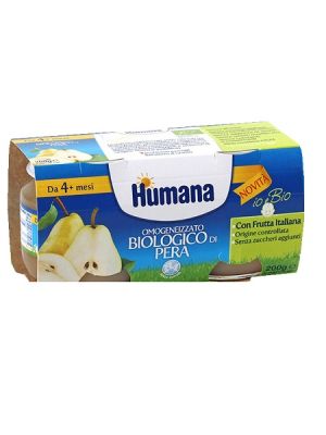 Humana Omogeneizzato Pera Bio 2 Vasetti 100 g