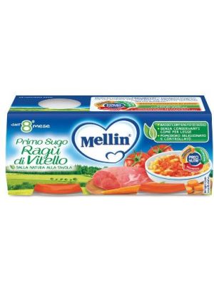 Mellin Primosugo Ragu' di Vitello 2 Vasetti da 80 g