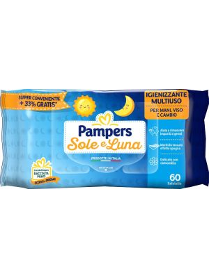 Pampers Wipes Sole & Luna Effetto Spugna 60 Salviette