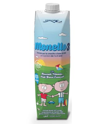 Monello 3 Formula per la Crescita a Base di Latte per Bambini da 1 a 3 Anni Liquido 1 Litro