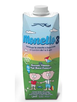 Monello 3 Formula per la Crescita a Base di Latte per Bambini da 1 a 3 Anni Liquido 500 ml