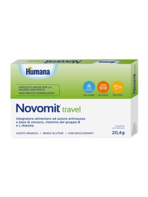 Novomit Travel 12 Gomme da Masticare Gusto Arancia