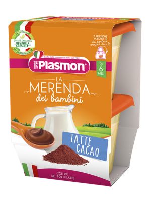 Plasmon la Merenda dei Bambini Merende Latte Cacao Asettico2 x 120 g