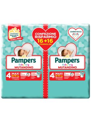 Pampers Baby Dry Pannolino a Mutandina Duo Dwct Maxi 32 Pezzi