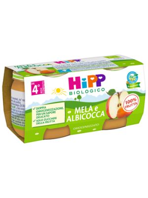 Hipp Bio Omogeneizzato Albicocca/mela 2x80 g