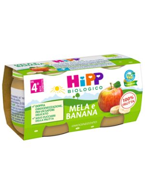 Hipp Bio Omogeneizzato Mela/banana 2x80 g