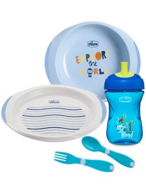 Chicco Set Pappa 12 Mesi+ Azzurro