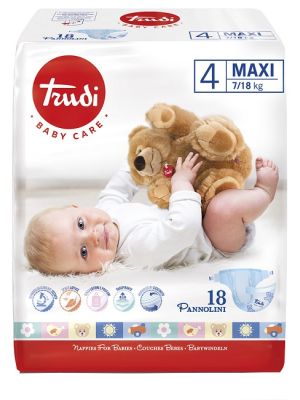 Trudi Baby Care Pannolino Bambini Maxi 7/18 kg 18 Pezzi