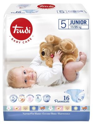 Trudi Baby Care Pannolino Bambini Junior 11/25 kg 16 Pezzi