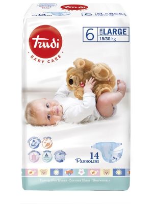 Trudi Baby Care Pannolino Bambini Extralarge 15/30 kg 14 Pezzi