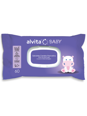 Alvita Baby Salviette Pure Water 60 Pezzi