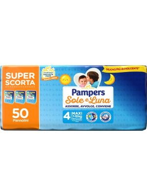 Pampers Sole Luna Trio Maxi 50 Pezzi