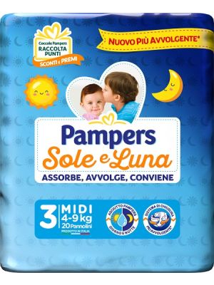 Pampers Sole Luna Mididi 20 Pezzi