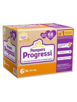 Pampers Quadri Progressi xl 68 Pezzi