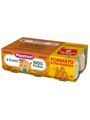 Plasmon Omogeneizzato 4 Frutti 6x80 g