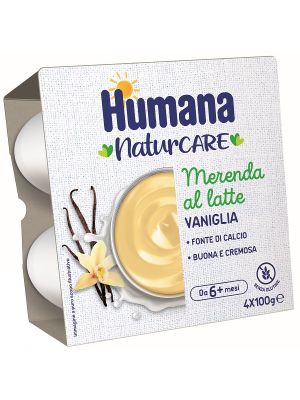 Humana Merenda Vaniglia 4 Vasetti da 100 g