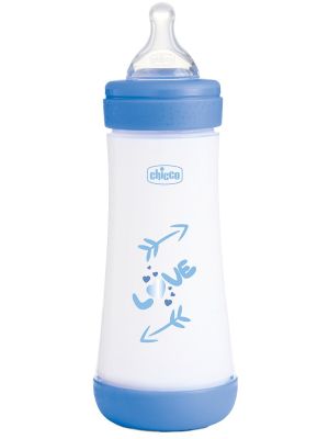 Chicco Biberon p5 300ml Fast Silicone Boy