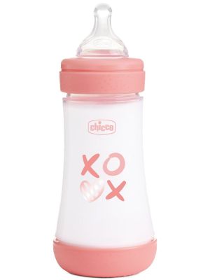 Chicco Biberon p5 240ml Med Silicone Girl