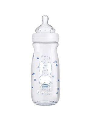 Bebe Confort Biberon in Vetro da 270 ml Tettarella in Silicone t1 Sweet Bunny