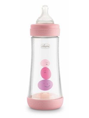 CHICCO BIBERON PERFECT 5 GIRL 240 ML IN SILICONE 2 FORI