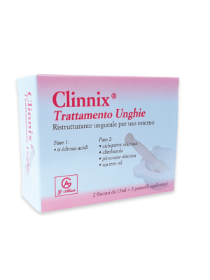 CLINNIX TRATTAMENTO UNGHIE 2 FLACONI 15 ML + 2 PENNELLI APPLICATORI