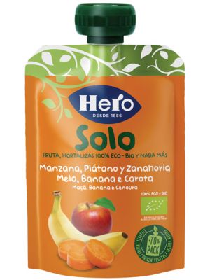 HERO SOLO FRUTTA FRULLATA 100% BIO MELA BANANA CAROTA 100 G