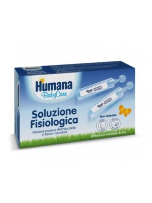 HUMANA SOLUZIONE FISIOLOGICA MONODOSE, 20 FLACONCINI DA 5ML